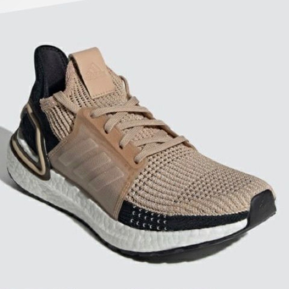 Adidas ultra boost 19 tan black sneakers